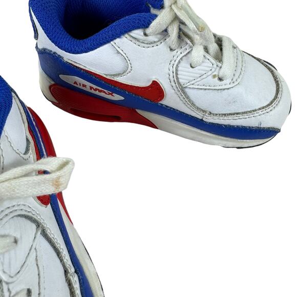 Nike White Blue Red Air Max Tennis Shoes Toddler Size 6 - Picture 2 of 5